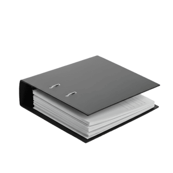 cinzento encadernador pasta papéis documento Arquivo escritório papelada organização papelaria registro guardando em transparente fundo png