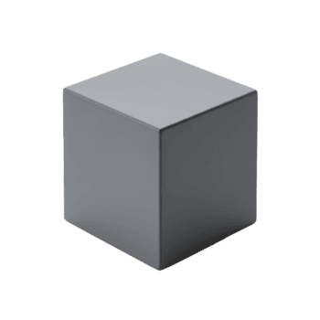 Cube render graphic design illustration geometric shape form block object presentation on transparent background png