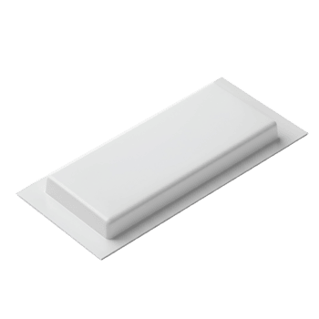 Rechteck gestalten Design Objekt Oberfläche glatt sauber einfach bilden geometrisch Weiß modern leer auf transparent Hintergrund png