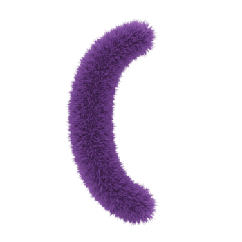 lila Kurve flauschige Textur beschwingt Design isoliert Objekt abstrakt gestalten Sanft machen Kunst auf transparent Hintergrund png