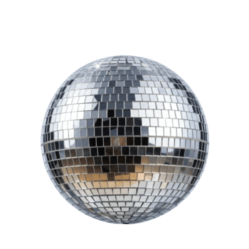 riflessivo discoteca palla coperto nel rispecchiato piazze isolato su un' trasparente sfondo suo superficie scintille con leggero png