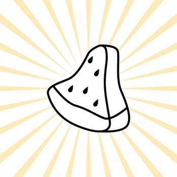 watermelon slice icon illustration vector