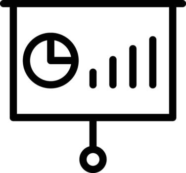 negocio, junta, analista icono. sencillo Delgado línea, contorno de proyecto administración íconos para ui y ux, sitio web o móvil solicitud en blanco antecedentes vector