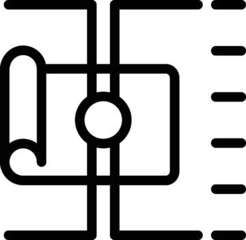 architecture icon. Simple thin line, outline of Project Management icons for UI and UX, website or mobile application on white vector