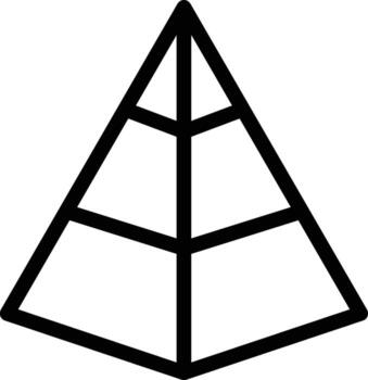 pyramid chart, analystics icon. Simple thin line, outline of Project Management icons for UI and UX, website or mobile application on white background vector