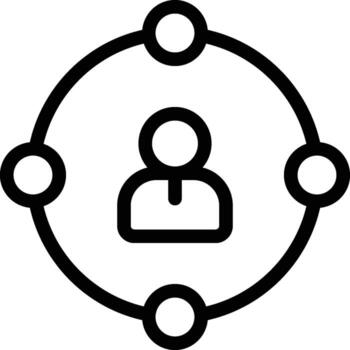 user, worker icon. Simple thin line, outline of Project Management icons for UI and UX, website or mobile application on white background vector