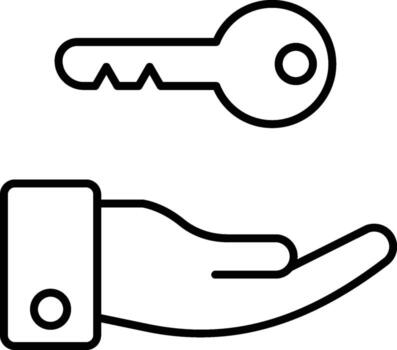 arm, house, key icon. Simple thin line, outline of Real Estate icons for UI and UX, website or mobile application on white background vector