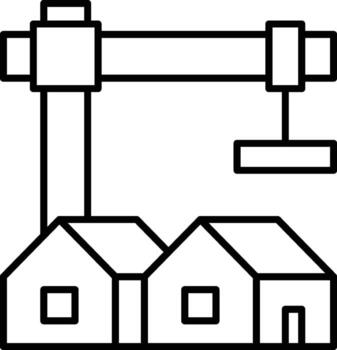 house, construction icon. Simple thin line, outline of Real Estate icons for UI and UX, website or mobile application on white background vector