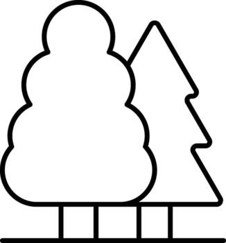 tree icon. Simple thin line, outline of Real Estate icons for UI and UX, website or mobile application on white background vector
