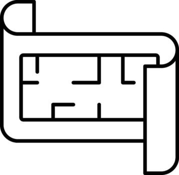 house, plan icon. Simple thin line, outline of Real Estate icons for UI and UX, website or mobile application on white background vector