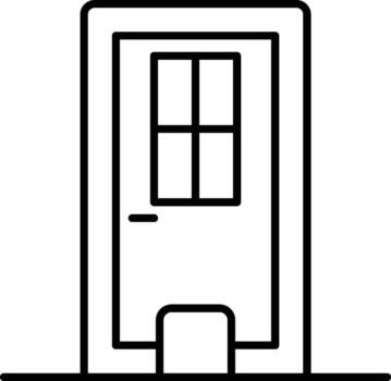door icon. Simple thin line, outline of Real Estate icons for UI and UX, website or mobile application on white background vector