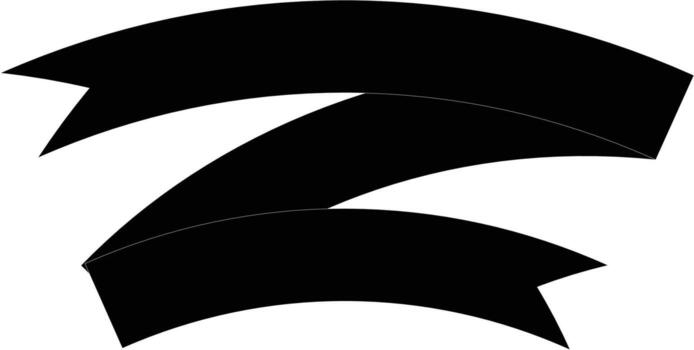 Blue ribbon icon. Simple glyph, flat of Ribbon icons for UI and UX, website or mobile application on white background vector