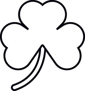 Shamrock icon. Simple thin line, outline of Saint Patricks Day icons for UI and UX, website or mobile application on white background vector