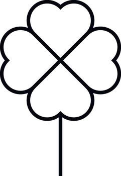 Trefoil, four leaves icon. Simple thin line, outline of Saint Patricks Day icons for UI and UX, website or mobile application on white background vector
