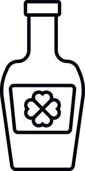 Bottle, Shamrock, Ale icon. Simple thin line, outline of Saint Patricks Day icons for UI and UX, website or mobile application on white background vector