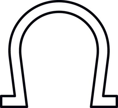 Horseshoe icon. Simple thin line, outline of Saint Patricks Day icons for UI and UX, website or mobile application on white background vector