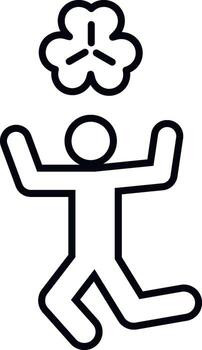 Man, shamrock icon. Simple thin line, outline of Saint Patricks Day icons for UI and UX, website or mobile application on white background vector