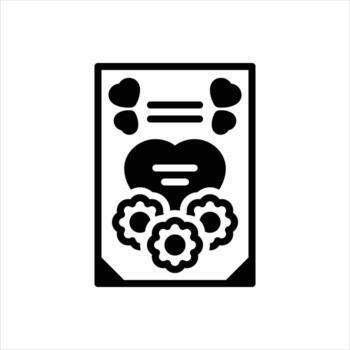 Solid icon invitation vector