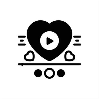 Solid recording icon vector