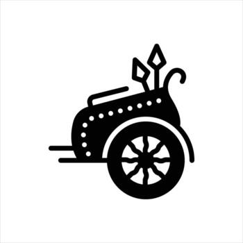 Solid icon equipage vector