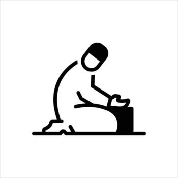 Solid icon petition vector