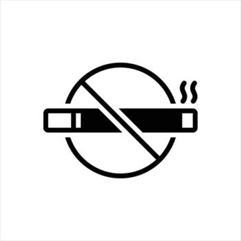 sólido icono no fumar vector