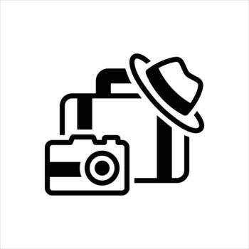 Solid icon day-off vector