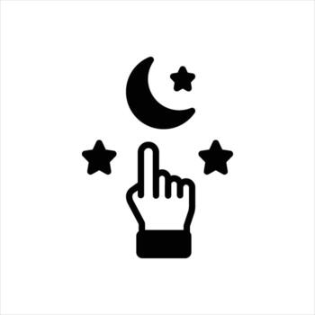 Solid ramadan icon vector