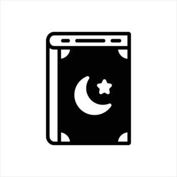 Solid icon koran vector