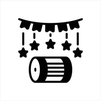 Solid icon celebration vector