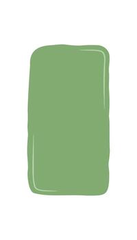 Hand drawn wavy organic sticker patch forms a unique rectangle label and badge. This template serves as background frame or textbox, perfect for a quote or creative design element. vector