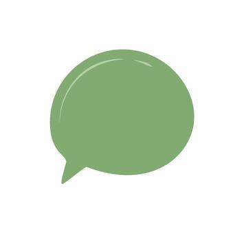 verde orgánico habla burbuja pegatina parche en un mano dibujado circulo forma. esta mensaje caja agrega charla y conversacion estilo como un único pegatina o parche para hablar y mensaje conceptos en moderno medios de comunicación. vector