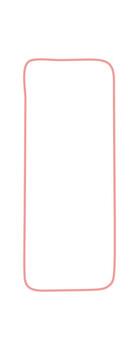 Organic hand drawn frame with pink outline and rectangle box edge. Template with artistic border and quote element creates a minimal background for card or poster, simple modern style. vector