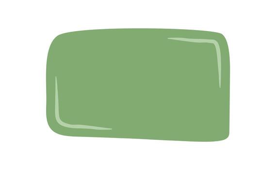 mano dibujado orgánico citar marco caja muestra un verde gota rectángulo con natural forma diseño. un vacío caja de texto para mensaje o citar soportes como un versátil fondo, ideal para tarjeta, póster, o creativo vector