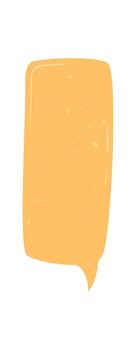 mano dibujado grunge habla burbuja con orgánico rectángulo forma y sutil textura, suave naranja resumen mensaje bandera. moderno charla elemento, ideal para creativo comunicación o conversacion concepto. vector