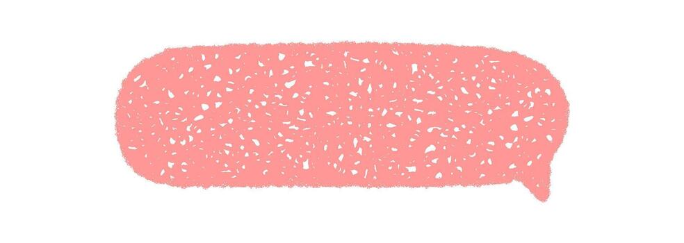 tiza lápiz de color bosquejo mensaje burbuja icono y pastel rectángulo con orgánico mano dibujado forma. habla y hablar acento en áspero resumen estilo para creativo comunicación o moderno etiqueta usar. vector