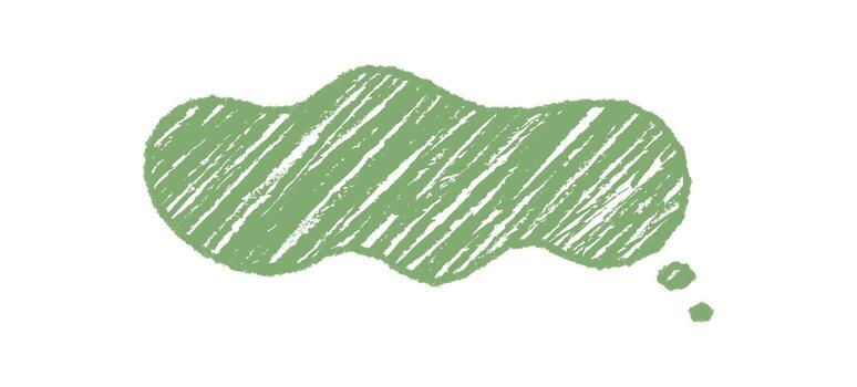 verde lápiz de color Escribiendo habla burbuja ilustración con fluido forma y diagonal textura. charla mensaje nube y caja de texto en un abstracto, rectángulo, pensar estilo para juguetón creativo comunicación vector