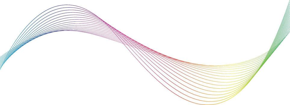 Abstract Wave Curve lines vector