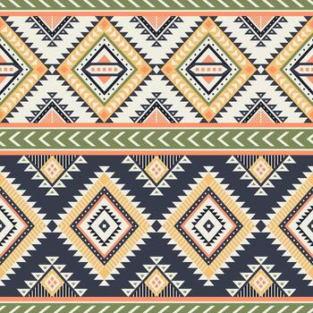 Tribal striped seamless pattern. Aztec geometric background. Can be used in textile design, web design for making of wrapping, envelope, backpacks, clothes, accessories, decorative paper, etc. vector