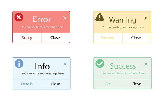 Error message in flat design vector