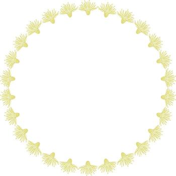 Spring meadow frame. Rectangle frame with flowers. daisy empty frame box vector