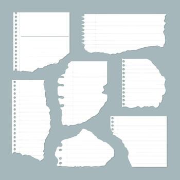 Rasgado cuaderno papel Perfecto para álbum de recortes, diario, o agregando un personal toque a diseños vector