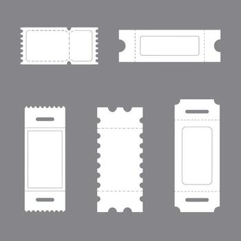 Admit one ticket stub templates for events and promotions, customizable and ready to use vector
