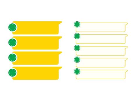 A Modern Infographic Template with Yellow and Green Bullet Points for Checklists or To-Do Lists vector
