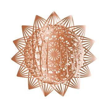 un complejo geométrico cobre mandala diseño con intrincado patrones y agudo puntos. vector