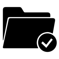 Arquivo pasta símbolo isolado em transparente fundo png