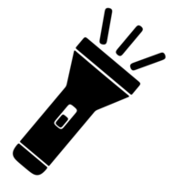 tocha luz símbolo isolado em transparente fundo png