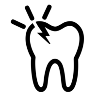 dente dor símbolo isolado em transparente fundo png