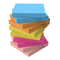 colori atarracado notas pilha isolado em transparente fundo png