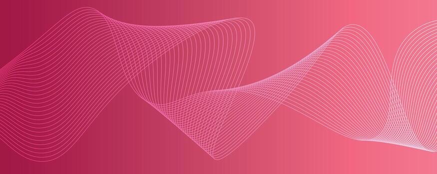 Abstract pink wave pattern design vector